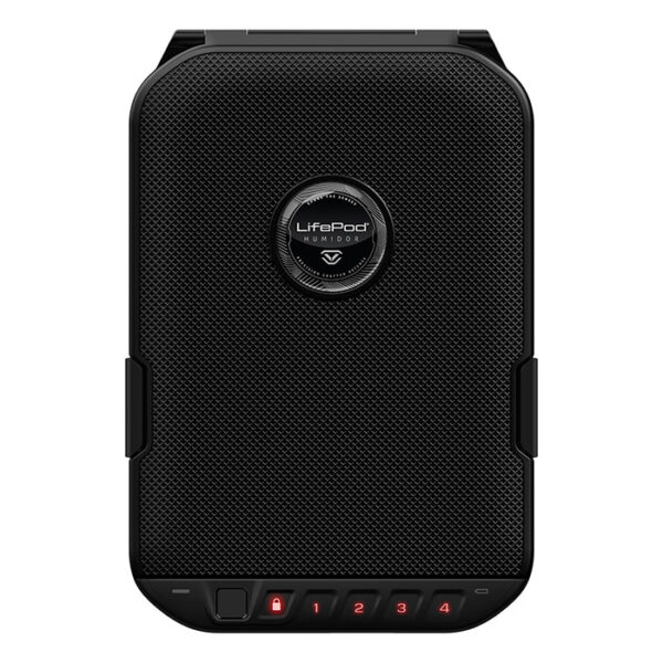 LifePod 2.0 Humidor Biometric Portable Lockbox Black (LH20B-BK)