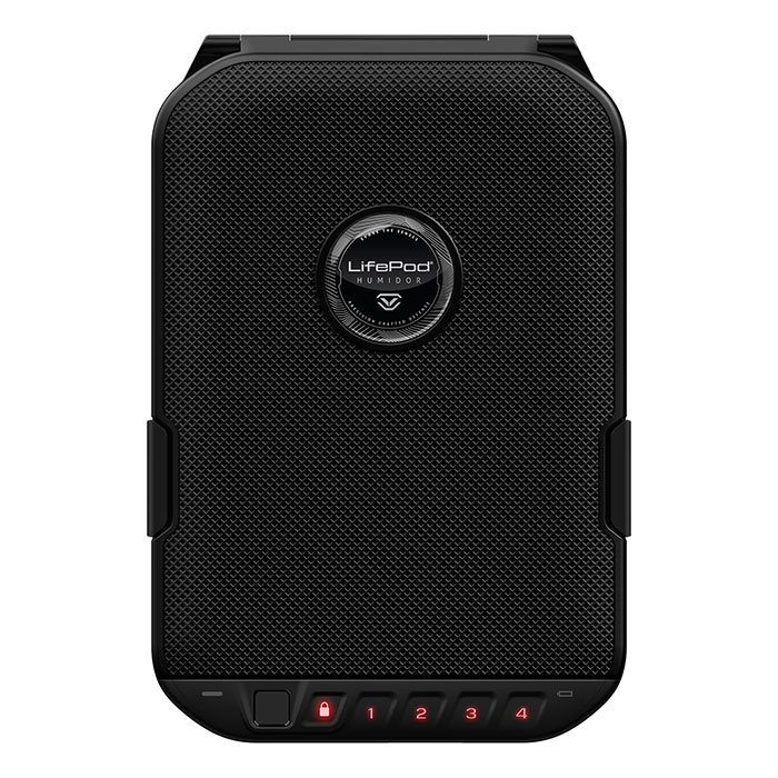 LifePod 2.0 Humidor Biometric Portable Lockbox Black (LH20B-BK)