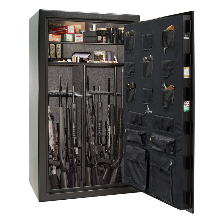 Open Liberty USA 50-Gun Safe: E-lock, 60-Minute Fire Protection, Textured Black