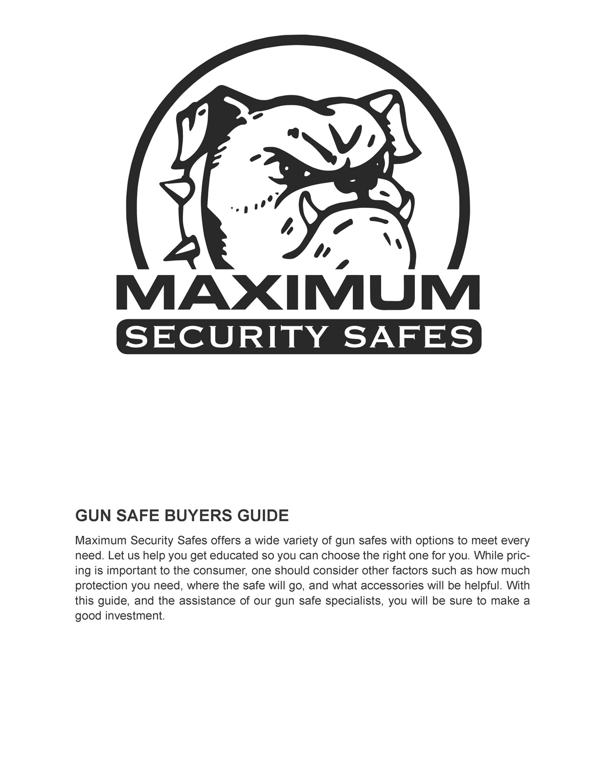 Gun Safe Buyer's Guide Cover Full - Maximum Security Safes